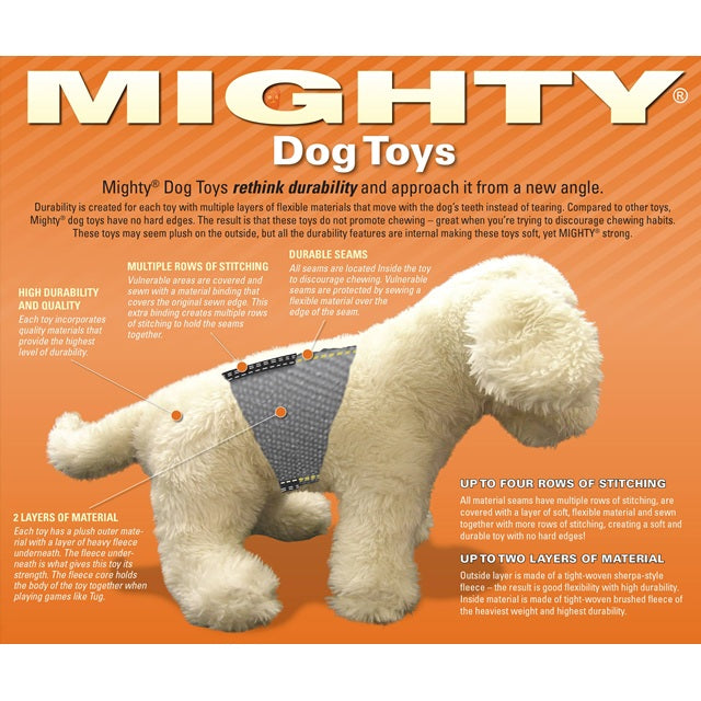 Tuffy MIGHTY Farm Jr. Cow Small Tough Plush Dog Toy