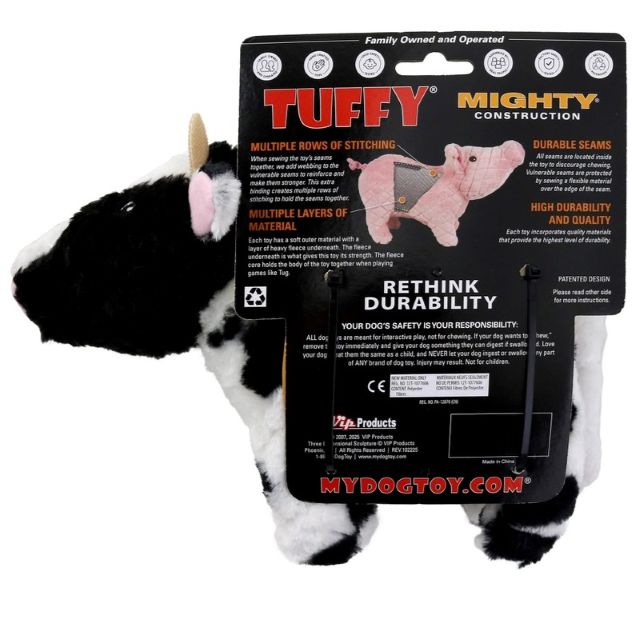 Tuffy MIGHTY Farm Cow Tough Plush Dog Toy