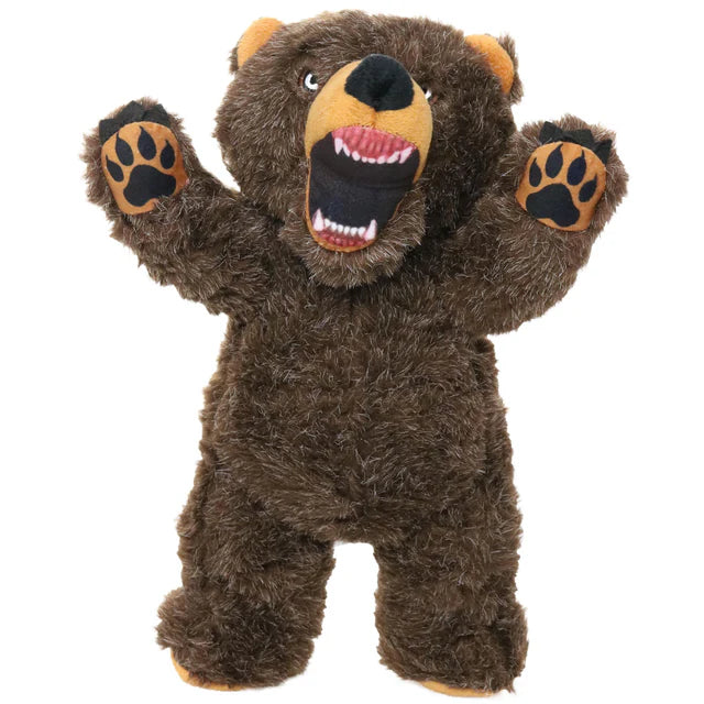 Mighty Angry Animals Brown Bear Dog Toy