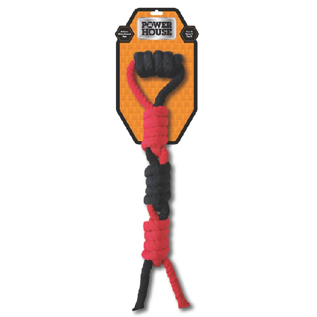 Power House Rope Tug with Handle Knotted Dog Toy