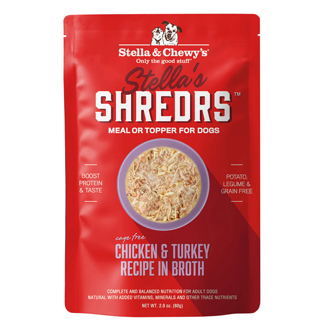 Stella & Chewy's Stella's Shredrs Chicken & Turkey Recipe in Broth 2.8oz