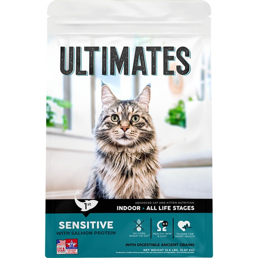 Ultimates Sensitive with Salmon Protein Indoor Cat & Kitten Food 12.5 lb