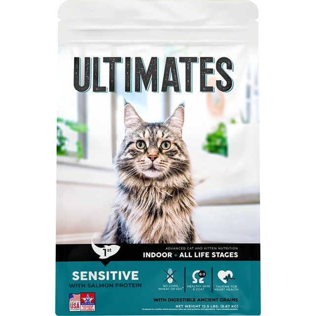 Ultimates Sensitive with Salmon Protein Indoor Cat & Kitten Food 12.5 lb
