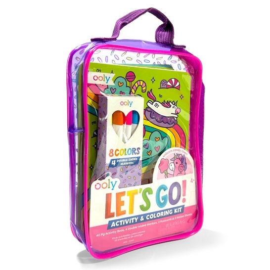 Let's Go Activity & Coloring Kit Unicorn Candy Town