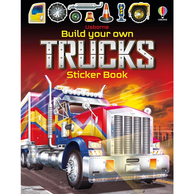 Build Your Own Trucks Sticker Book | Usborne