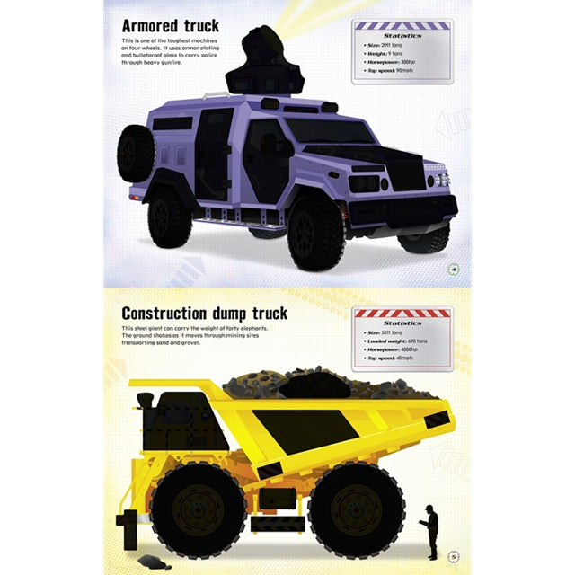 Build Your Own Trucks Sticker Book | Usborne