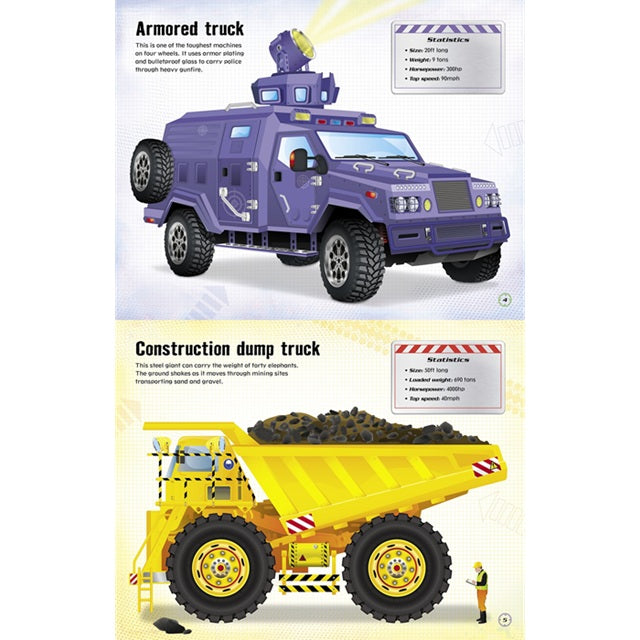Build Your Own Trucks Sticker Book | Usborne
