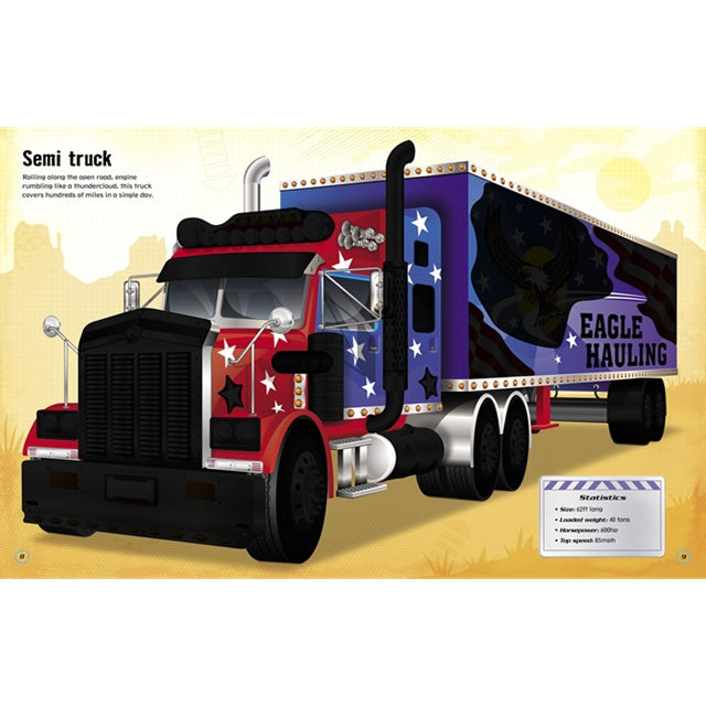Build Your Own Trucks Sticker Book | Usborne