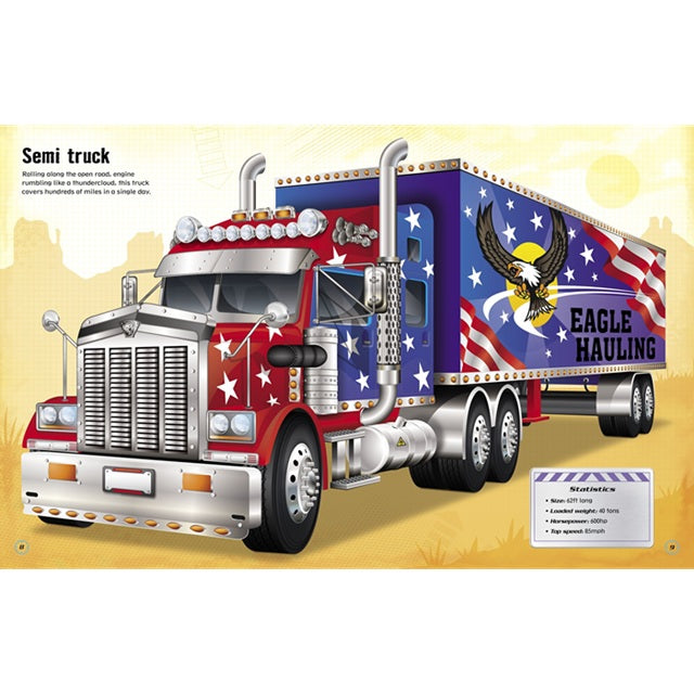 Build Your Own Trucks Sticker Book | Usborne