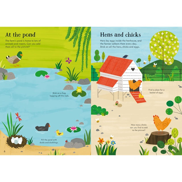 Little First Stickers Farm Sticker Book | Usborne