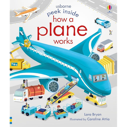 Peek Inside How a Plane Works Lift a Flap Board Book | Usborne