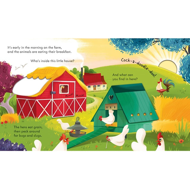 Peek Inside the Farm Lift a Flap Board Book | Usborne