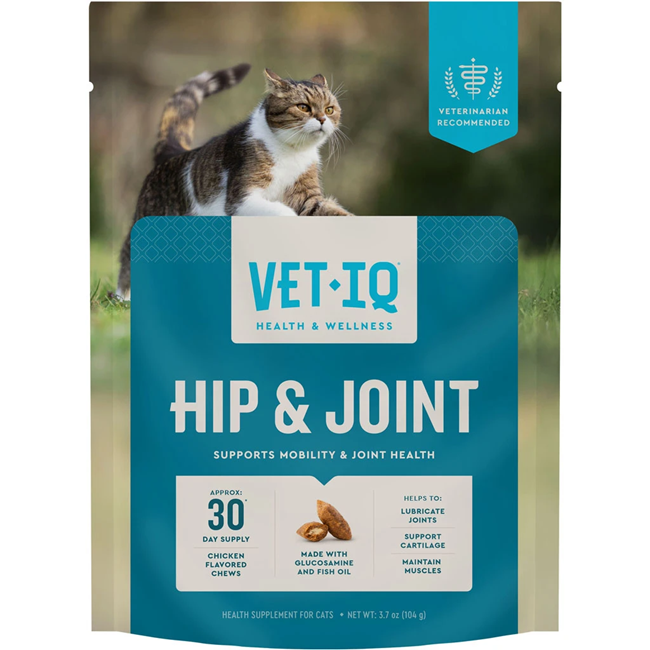 Vet IQ Hip & Joint Health Chews for Cats 3.7 oz