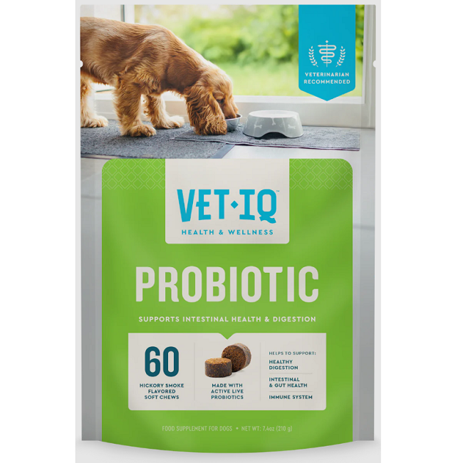 VetIQ Probiotic Soft Chews for Dogs, 60 ct