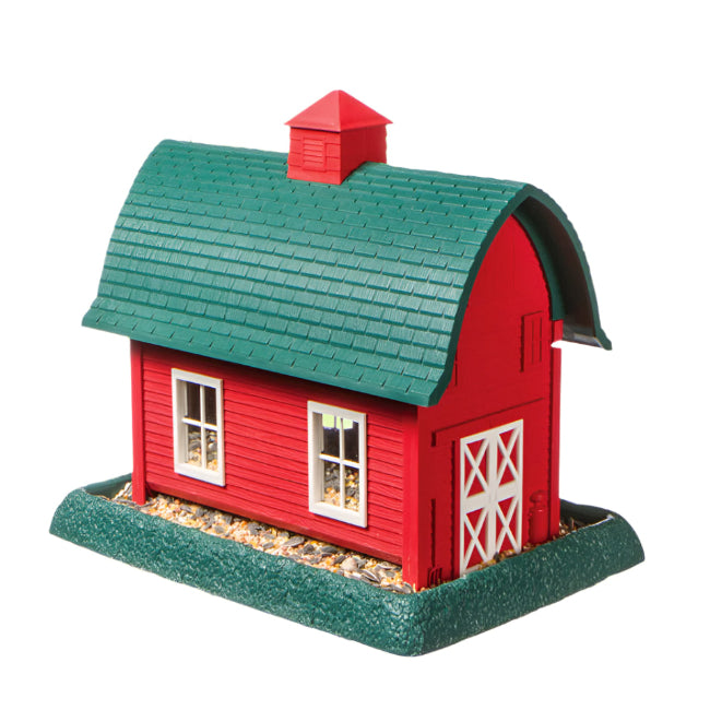 Village Collection Large Red Barn Birdfeeder
