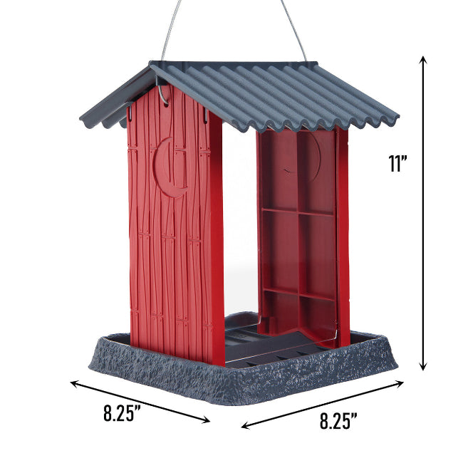 Village Collection Red Shed Birdfeeder