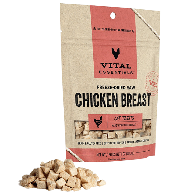 Vital Essentials Freeze-Dried Raw Chicken Breast Cat Treats 1-oz