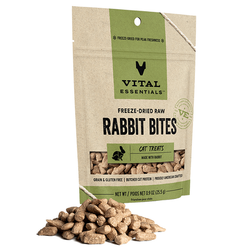 Vital Essentials Rabbit Bites and Minnows Freeze-Dried Cat Treats Product  Review Video Floppycats 