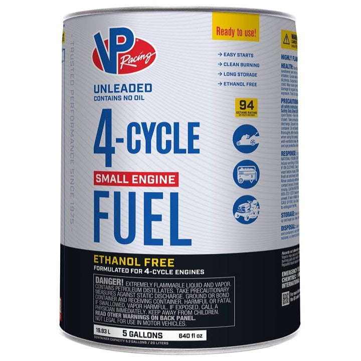 VP Small Engine Fuels Ethanol-Free 4-Cycle Fuel, 5 Gallon Pail