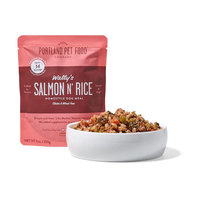 Portland Pet Food Wally's Salmon N' Rice Homestyle Dog Meal 9oz