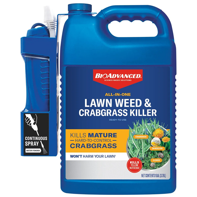 BioAdvanced All-In-One Lawn Weed & Crabgrass Killer, 1.3 gal RTU Power Sprayer