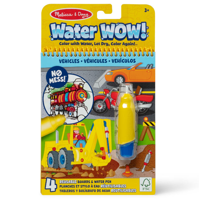 Melissa & Doug On the Go Water Wow! Water-Reveal Coloring Pad - Vehicles