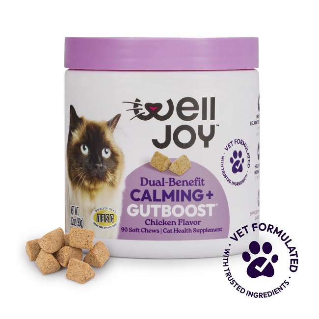 Welljoy Calming+ Cat Supplement 3.2 oz 90 count