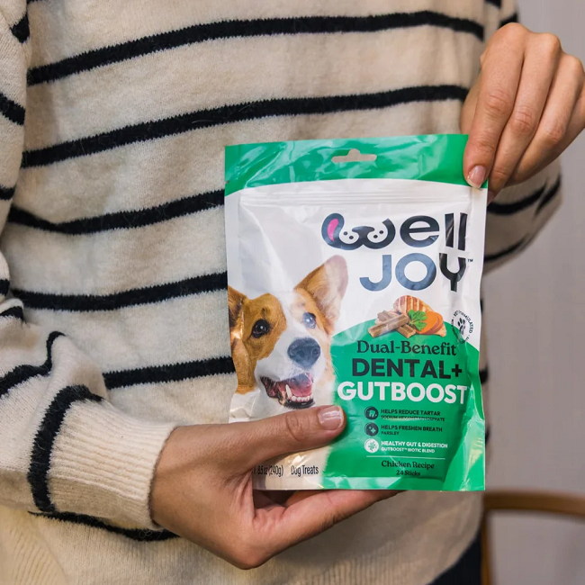 Welljoy Dental+ Dog Supplement 8.5 oz 24 Dental Treat Sticks