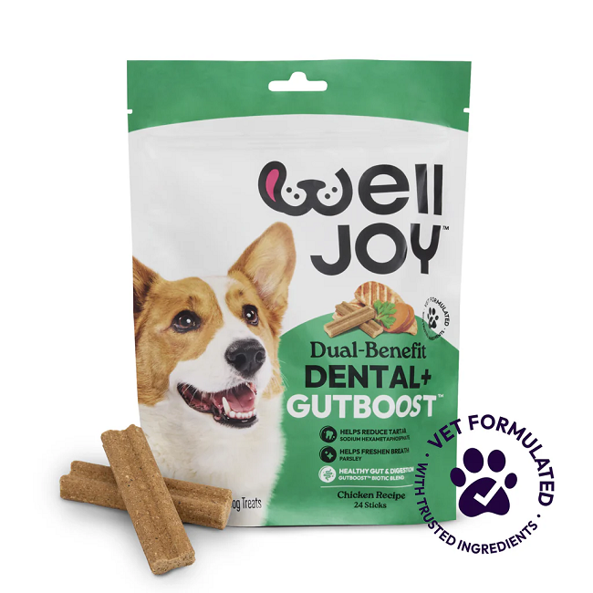 Welljoy Dental+ Dog Supplement 8.5 oz 24 Dental Treat Sticks