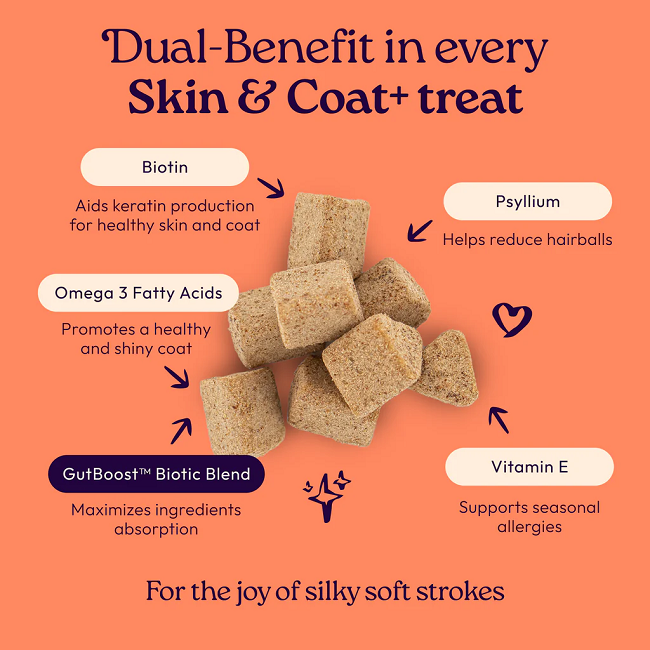 Welljoy Skin & Coat+ Cat Supplement 3.2 oz 120 count