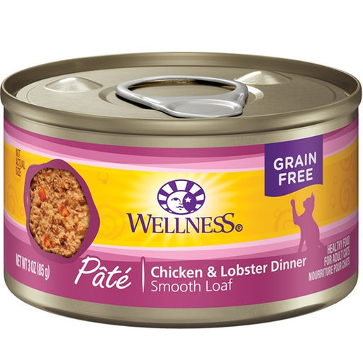 Wellness Complete Health Grain Free Chicken & Lobster Pate Cat Food, 3-oz Can