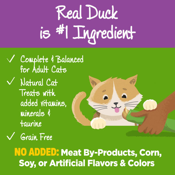 Wellness Lickable Treats Duck Recipe Natural Cat Treats, 0.4-oz pouch, pack of 6
