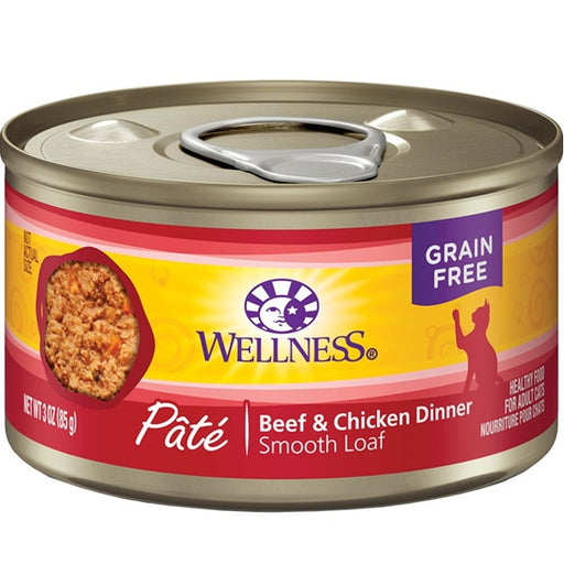 Wellness Complete Health Paté, Beef & Chicken Dinner Cat Food, 3-oz Can