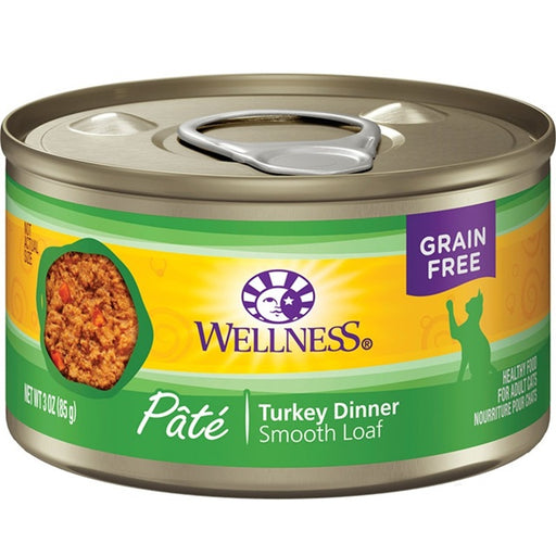 Wellness Complete Health Grain Free Turkey Pate Cat Food, 3-oz Can