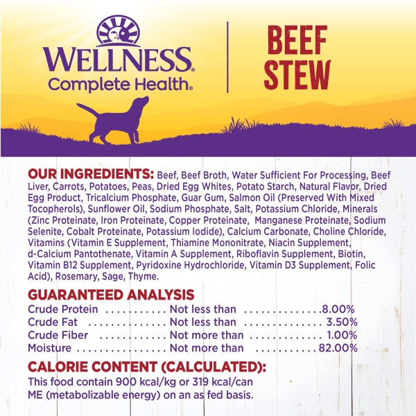 Wellness Wholesome Grain Beef Stew with Carrots & Potatoes Canned Dog Food