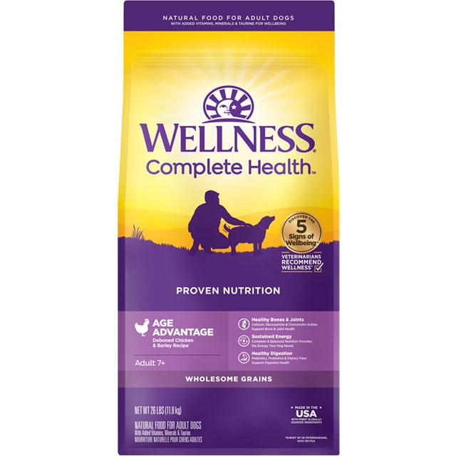 Wellness Complete Health Senior Age Advantage Adult 7+ Chicken & Barley Recipe Dry Dog Food