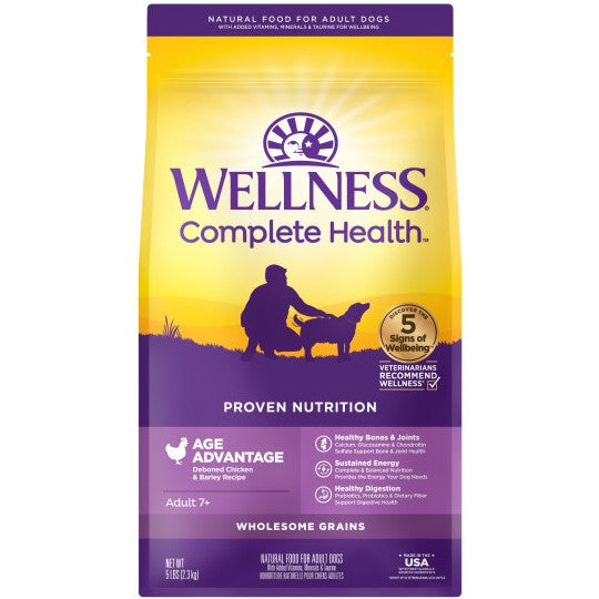 Wellness Complete Health Senior Age Advantage Adult 7+ Chicken & Barley Recipe Dry Dog Food