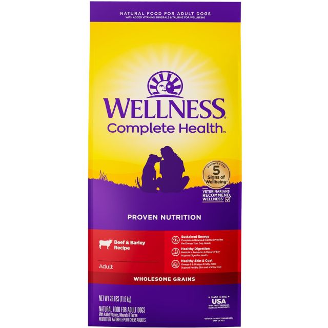 Wellness Complete Health Natural Beef & Barley Recipe Adult Dry Dog Food