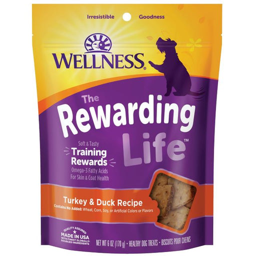 Wellness Rewarding Life Soft & Chewy Natural Dog Treats, Turkey & Duck 6 oz.