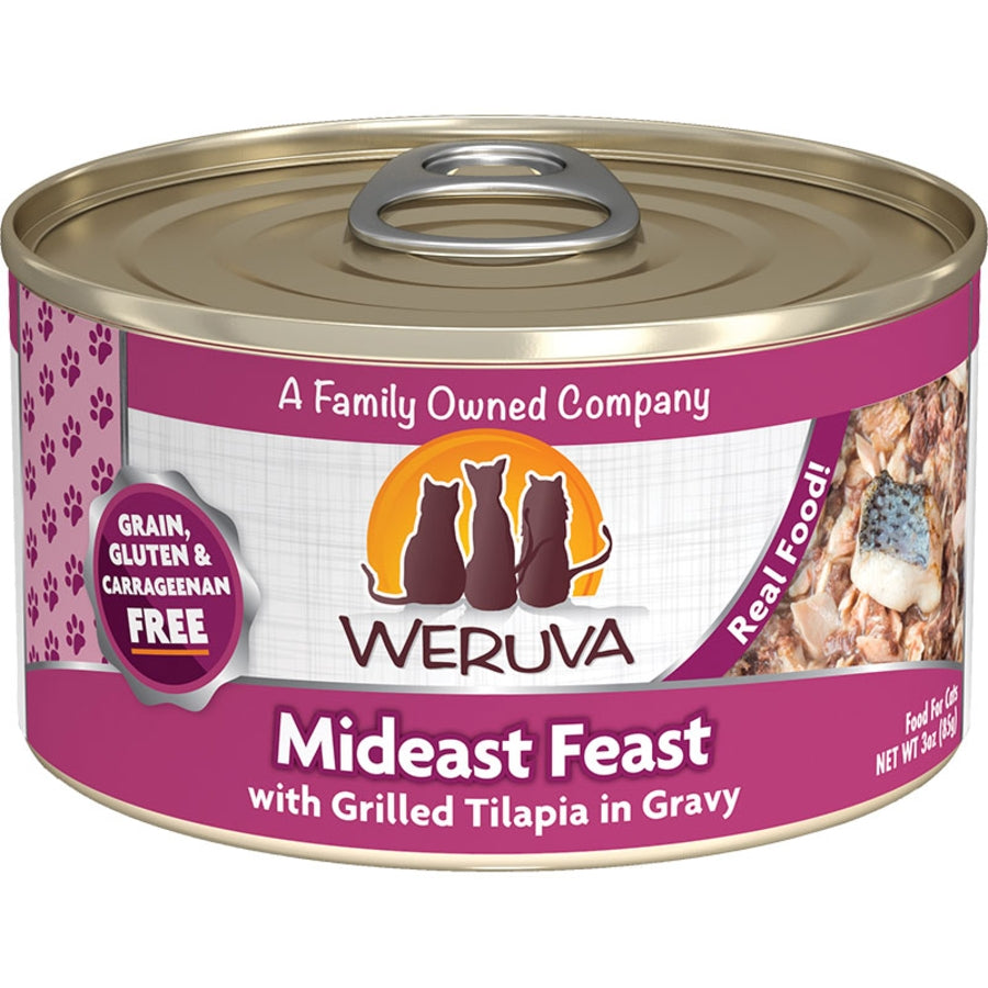 Weruva Classic Mideast Feast Grilled Tilapia in Gravy Cat Food, 3-oz Can