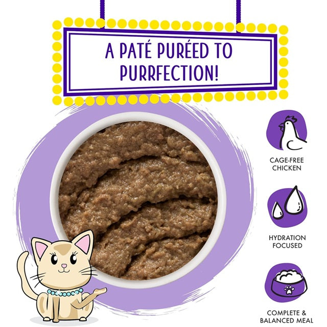 Weruva Pate Meal or No Deal! Chicken & Beef Dinner in a Hydrating Purée Cat Food, 3-oz Can