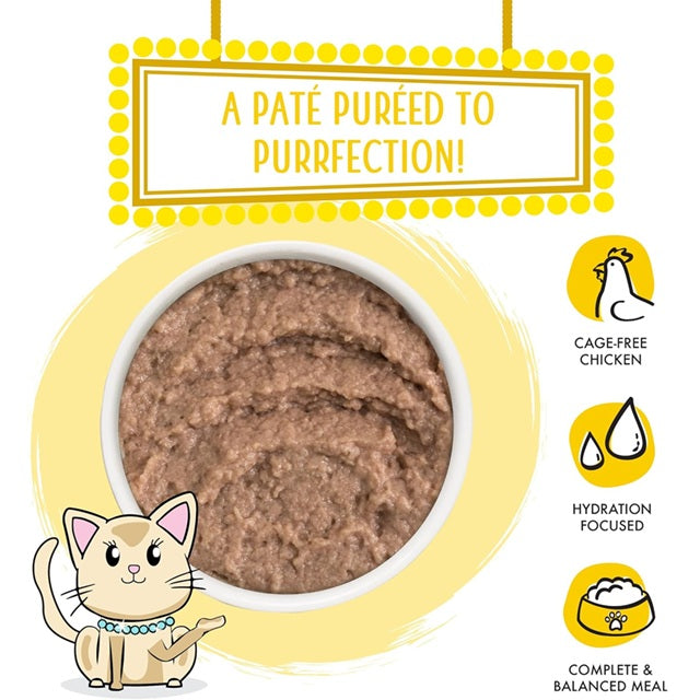 Weruva Pate Press Your Dinner! Chicken Breast Dinner in a Hydrating Purée Cat Food, 3-oz Can