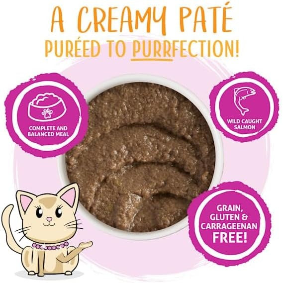 Weruva Pate Tic Tac Whoa! Tuna & Salmon Dinner in a Hydrating Purée Cat Food, 3-oz Can