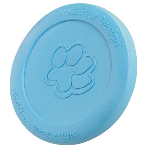 West Paw Zogoflex Zisc Flying Disc Dog Toy, Large Aqua Blue