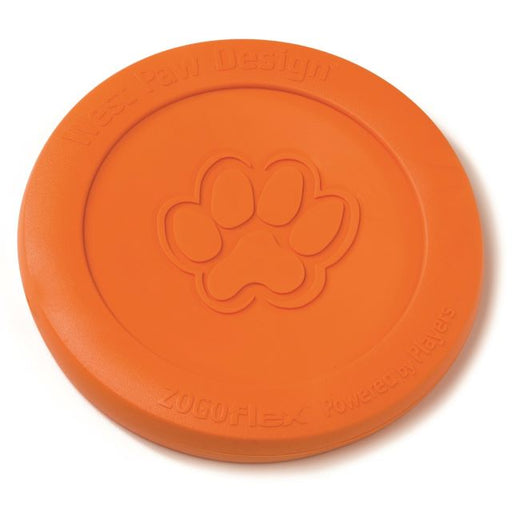West Paw Zogoflex Zisc Flying Disc Dog Toy, Large Tangerine