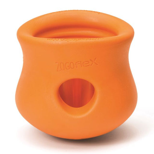 West Paw Zogoflex Toppl Treat Dispensing Toy, Large Tangerine