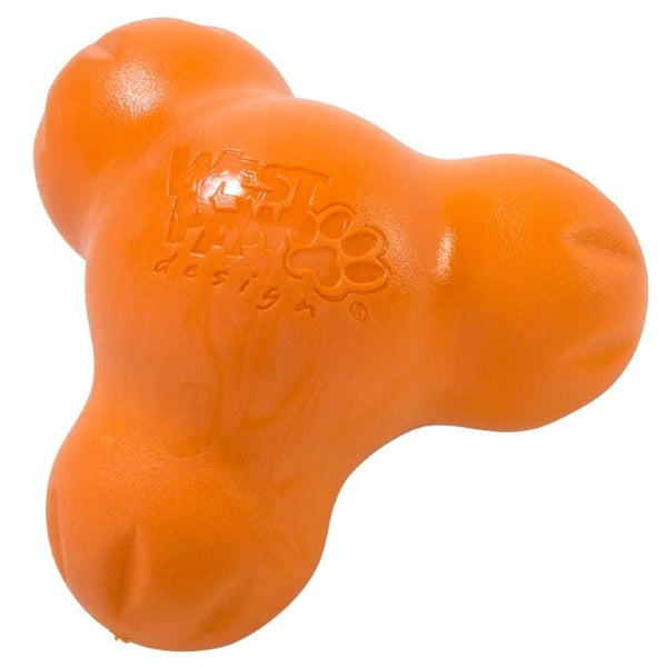 West Paw Zogoflex Tux Dispensing Dog Chew Toy Size Small(Tangerine