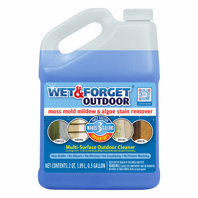 Wet & Forget Concentrate- Moss, Mild, Mildew & Algae Stain Remover, 0.5 gal.