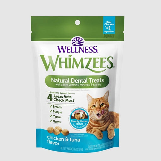 Whimzees Cat Dental Treats, Chicken & Tuna Flavor