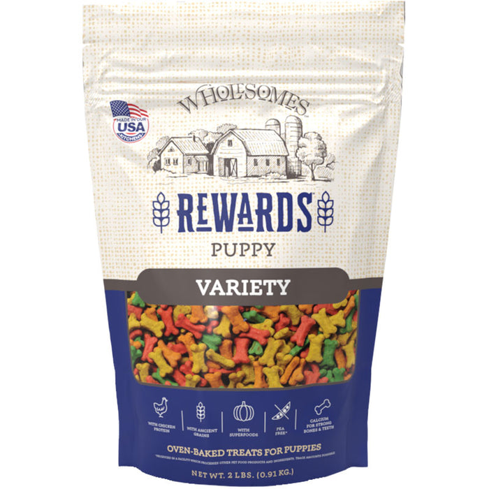 Wholesomes Gourmet Rewards Puppy Variety For Dogs, 2 lb.